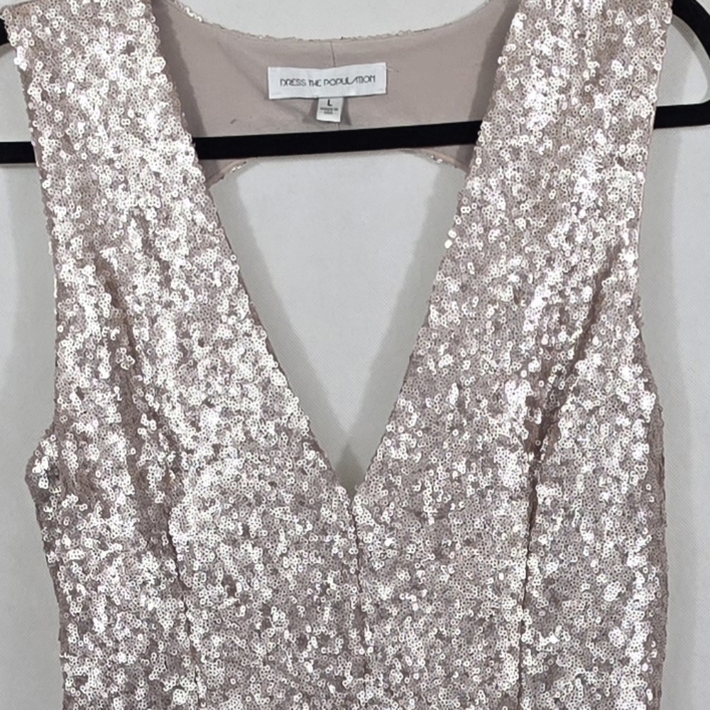 Dress the Population Karina Gold Sequin Mermaid Gown - Picture 5 of 8